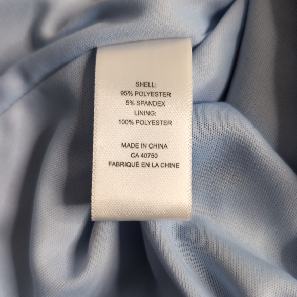 NWOT Guillaume Baby Blue Belted Jacket with Floral Embroidery, Size XS - Picture 8 of 8